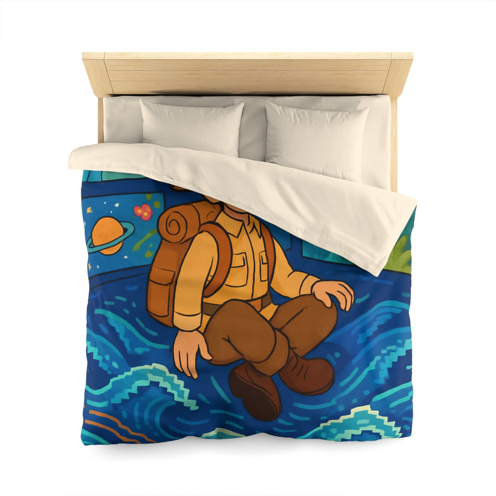 Housse de Couette Microfibre Illustration Unique Design Moderne Décoration Intérieure Raffinée