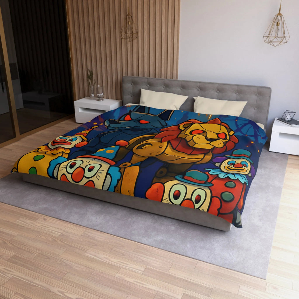 Housse de Couette Microfibre Art Graphique Contemporain Style Décoratif Chambre Tendance