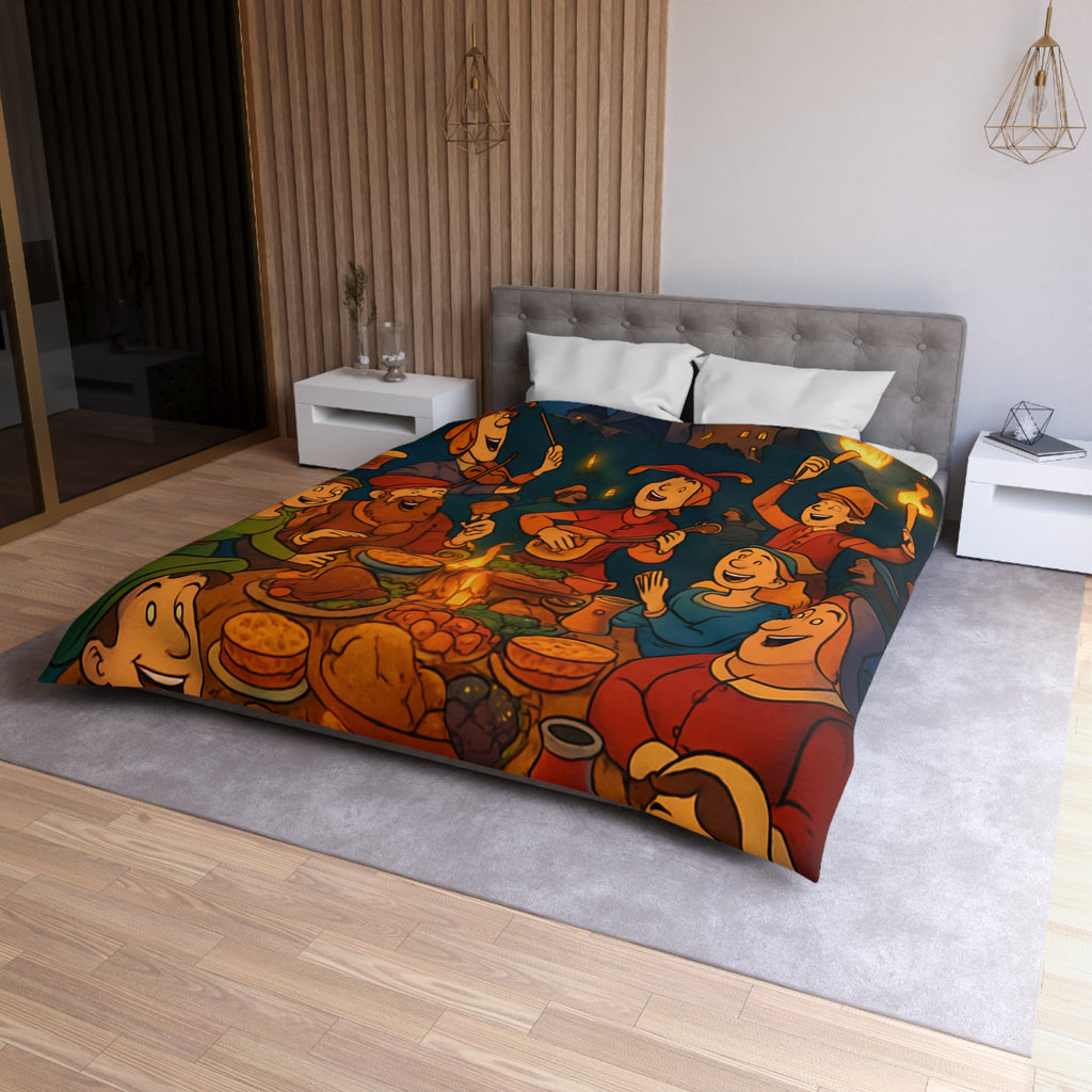 Housse de Couette Microfibre Design Artistique Moderne Décoration Chambre Confort Premium