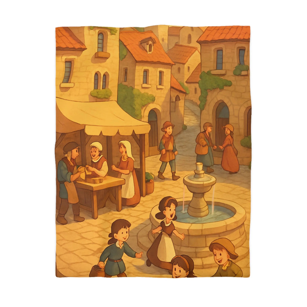 Housse de Couette Microfibre Art Graphique Contemporain Style Décoratif Chambre Tendance