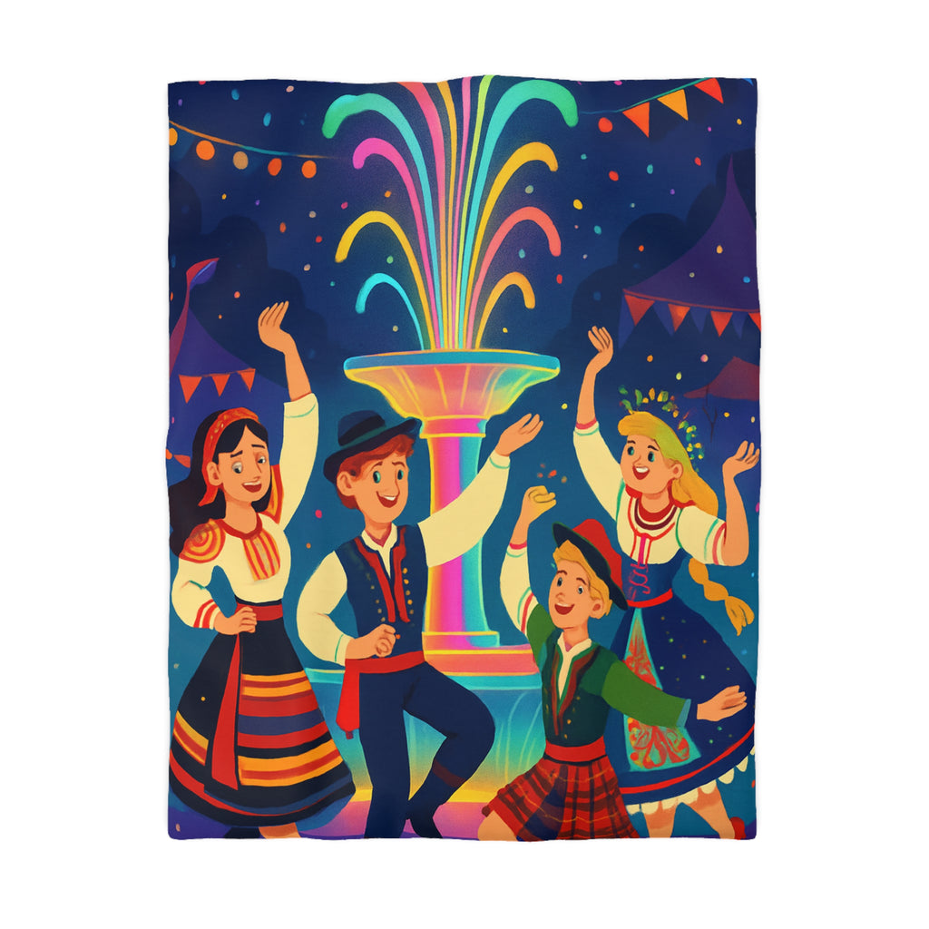 Housse de Couette Microfibre Illustration Unique Design Moderne Décoration Intérieure Raffinée