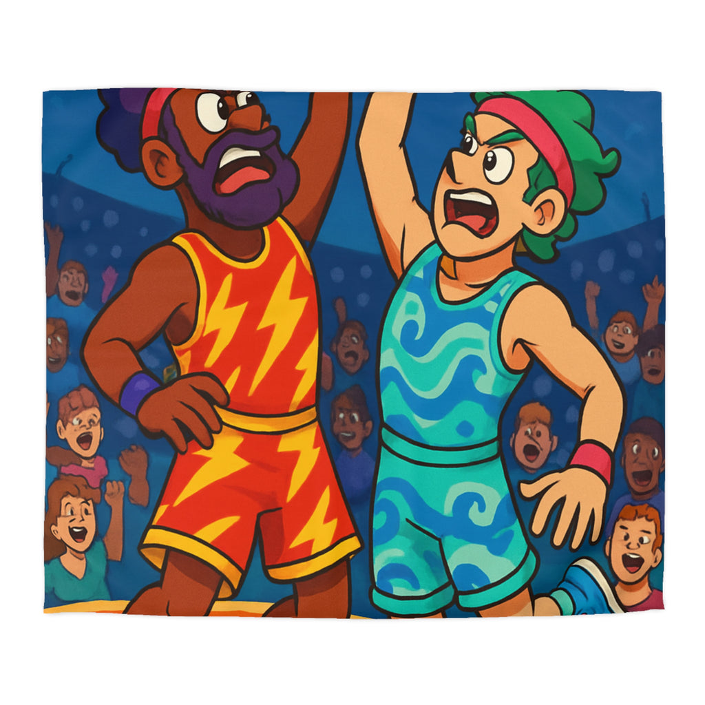 Housse de Couette Microfibre Illustration Unique Design Moderne Décoration Intérieure Raffinée