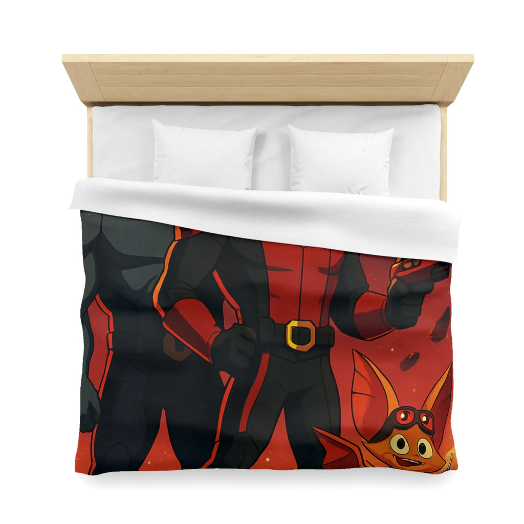 Housse de couette galactique avec héros cosmiques pour chambre d'enfant inspirante et colorée