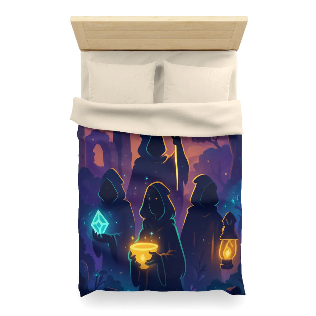 Envoûtante Housse de Couette Mystique avec Teintes Magiques et Figures Ensorcelantes