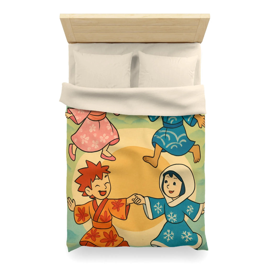 Housse de Couette Microfibre Art Graphique Contemporain Style Décoratif Chambre Tendance