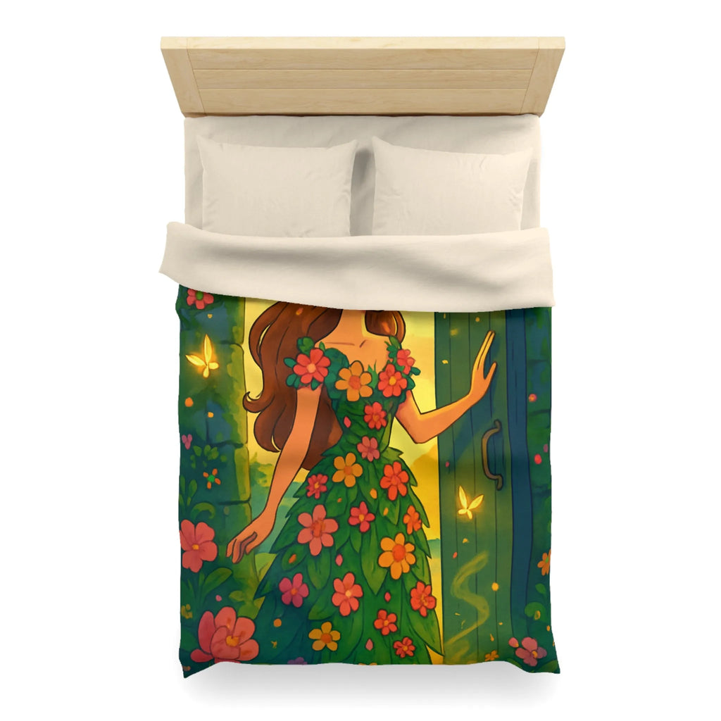 Élégante Housse Floral Elfique Inspirée par la Beauté Enchantée de la Nature Mystique