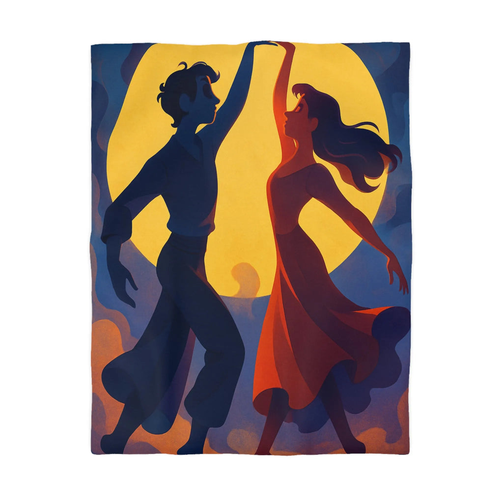 Envoûtante danse romantique sous une pleine lune lumineuse pour votre chambre élégante