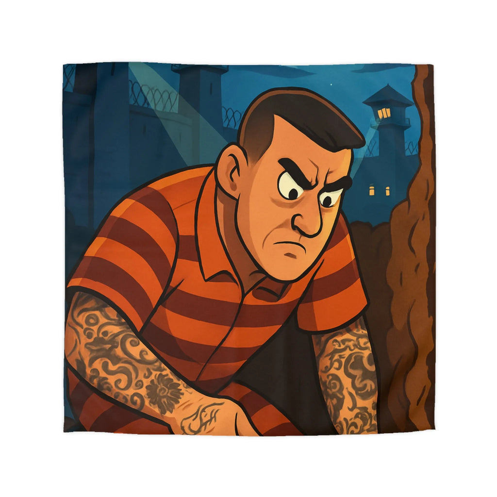 Housse de couette avec illustration d'évasion nocturne audacieuse pleine lune et tatouages