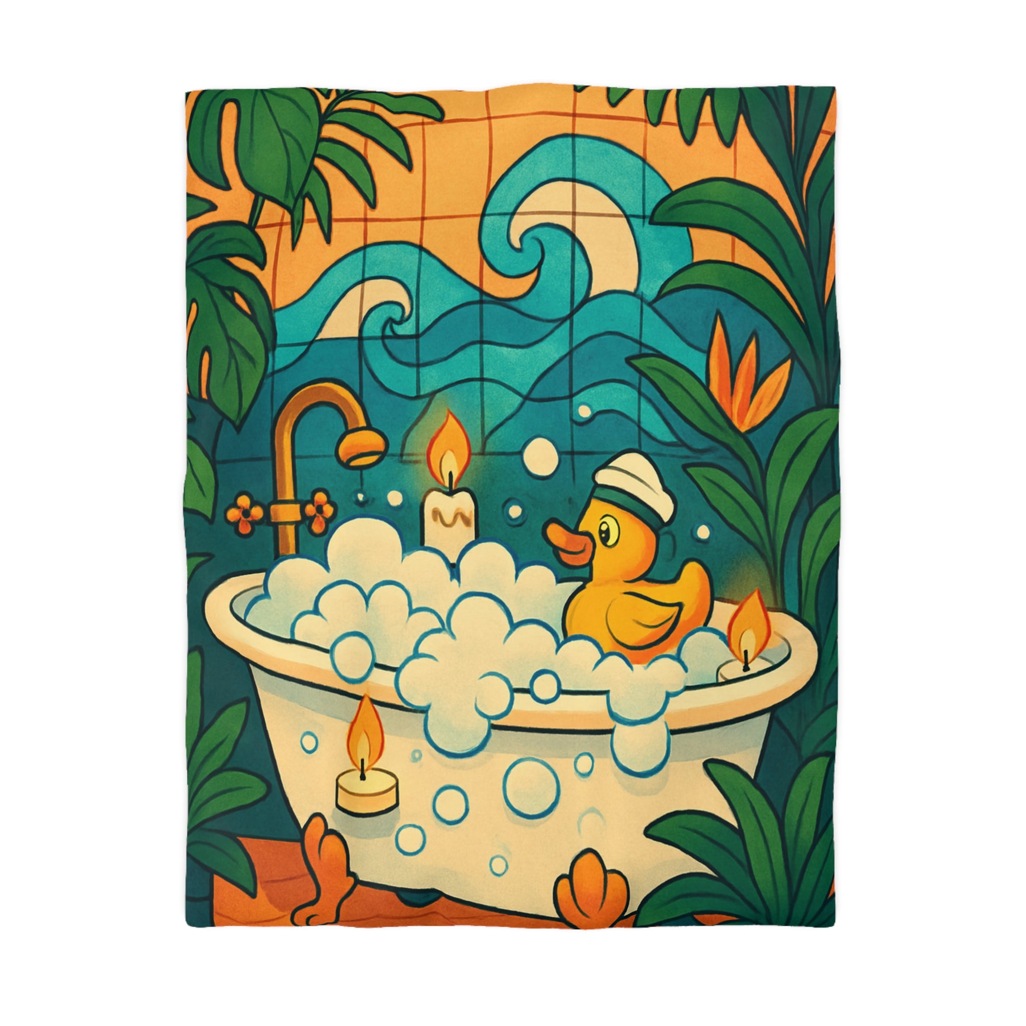 Housse de Couette Microfibre Design Artistique Moderne Décoration Chambre Confort Premium