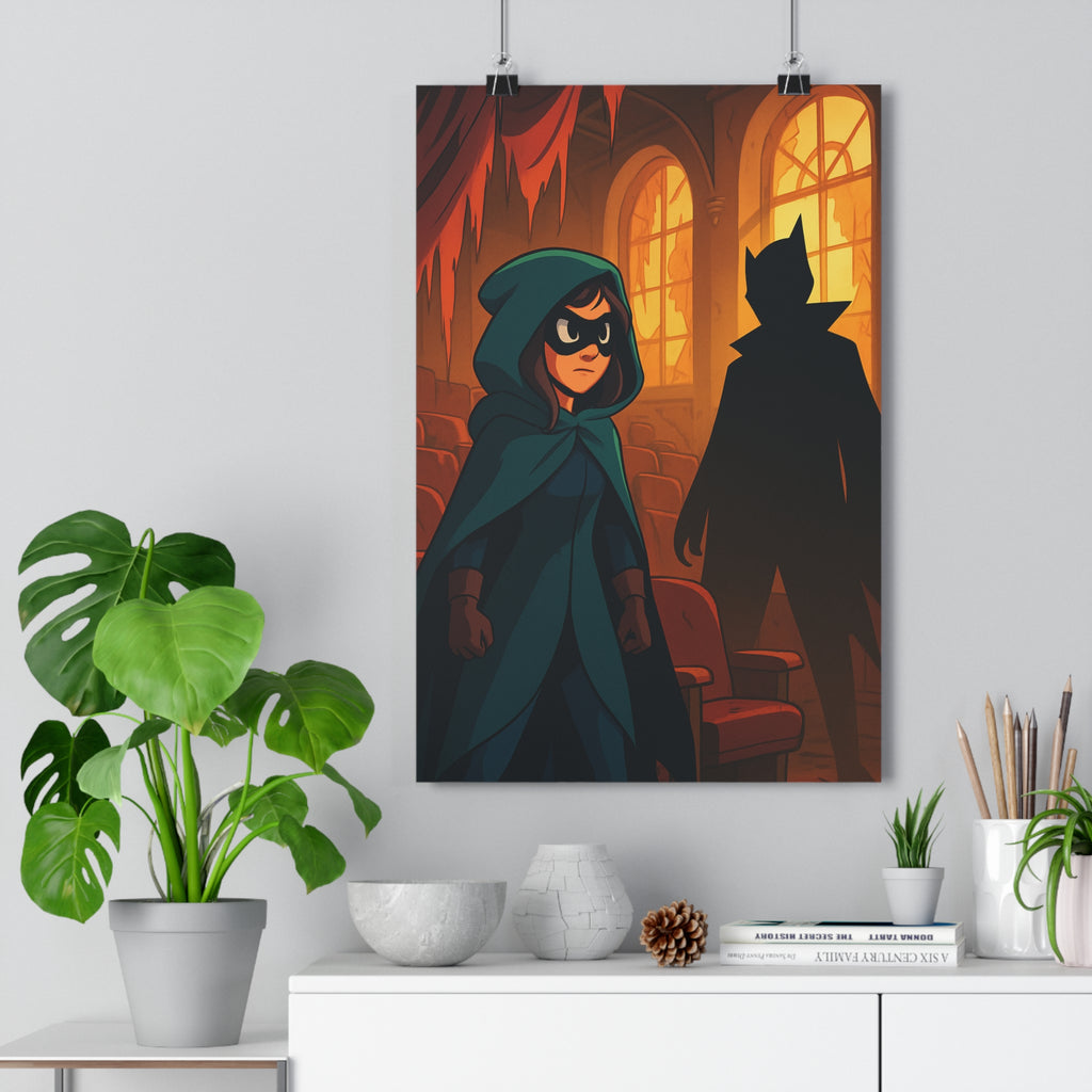 Poster décoratif cinéma vert rouge sombre mystique salon chambre moderne intense mystérieux qualité premium