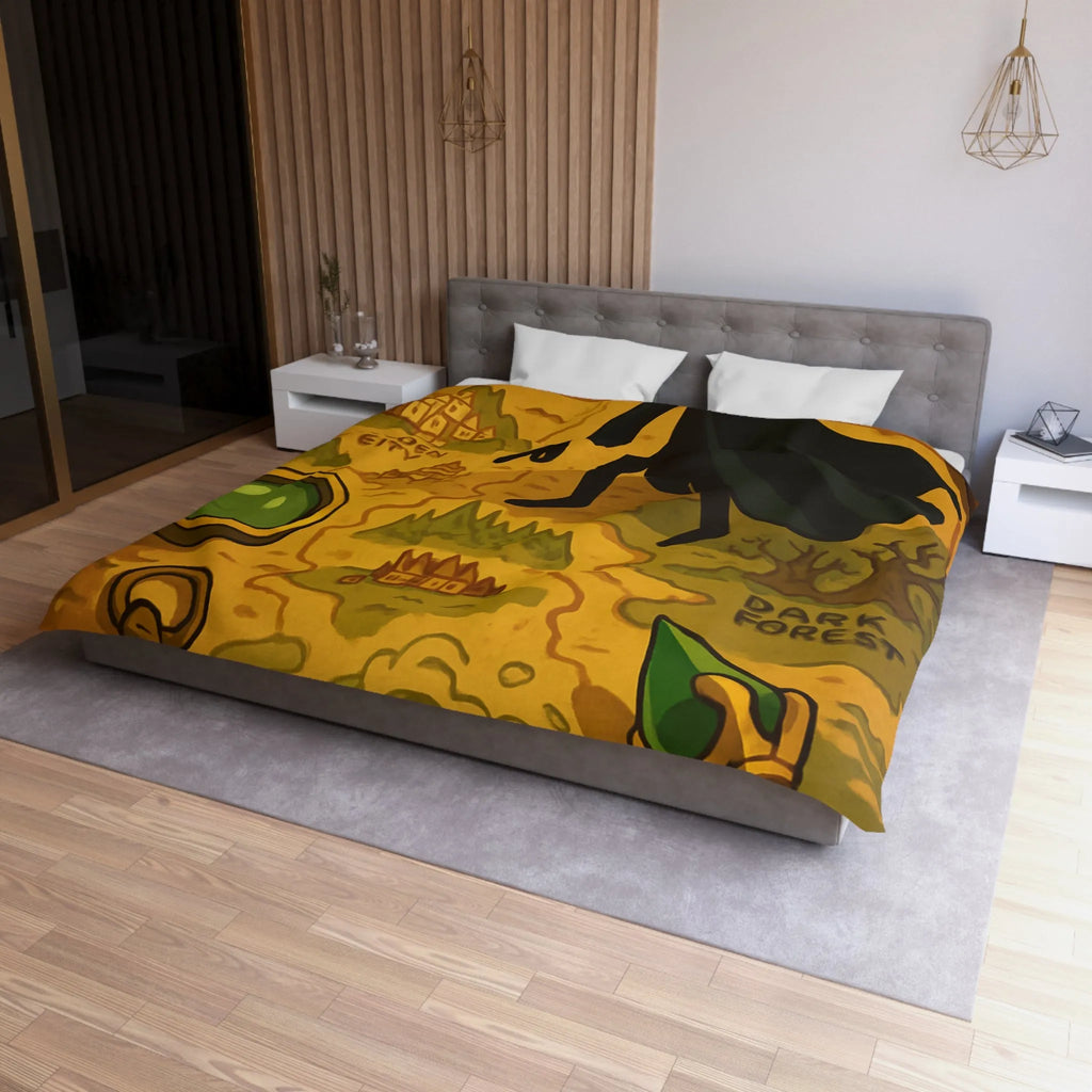 Housse de Couette Microfibre Art Graphique Contemporain Style Décoratif Chambre Tendance