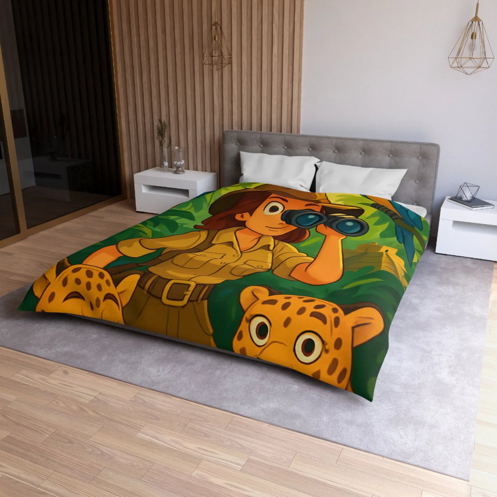 Exploration tropicale avec perroquets et jaguars dans la jungle luxuriante et mystérieuse