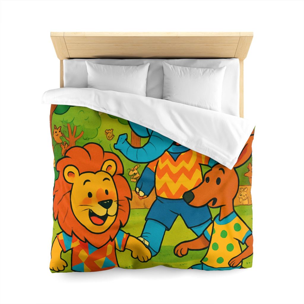 Housse de Couette Microfibre Motif Créatif Original Style Contemporain Chambre Élégante