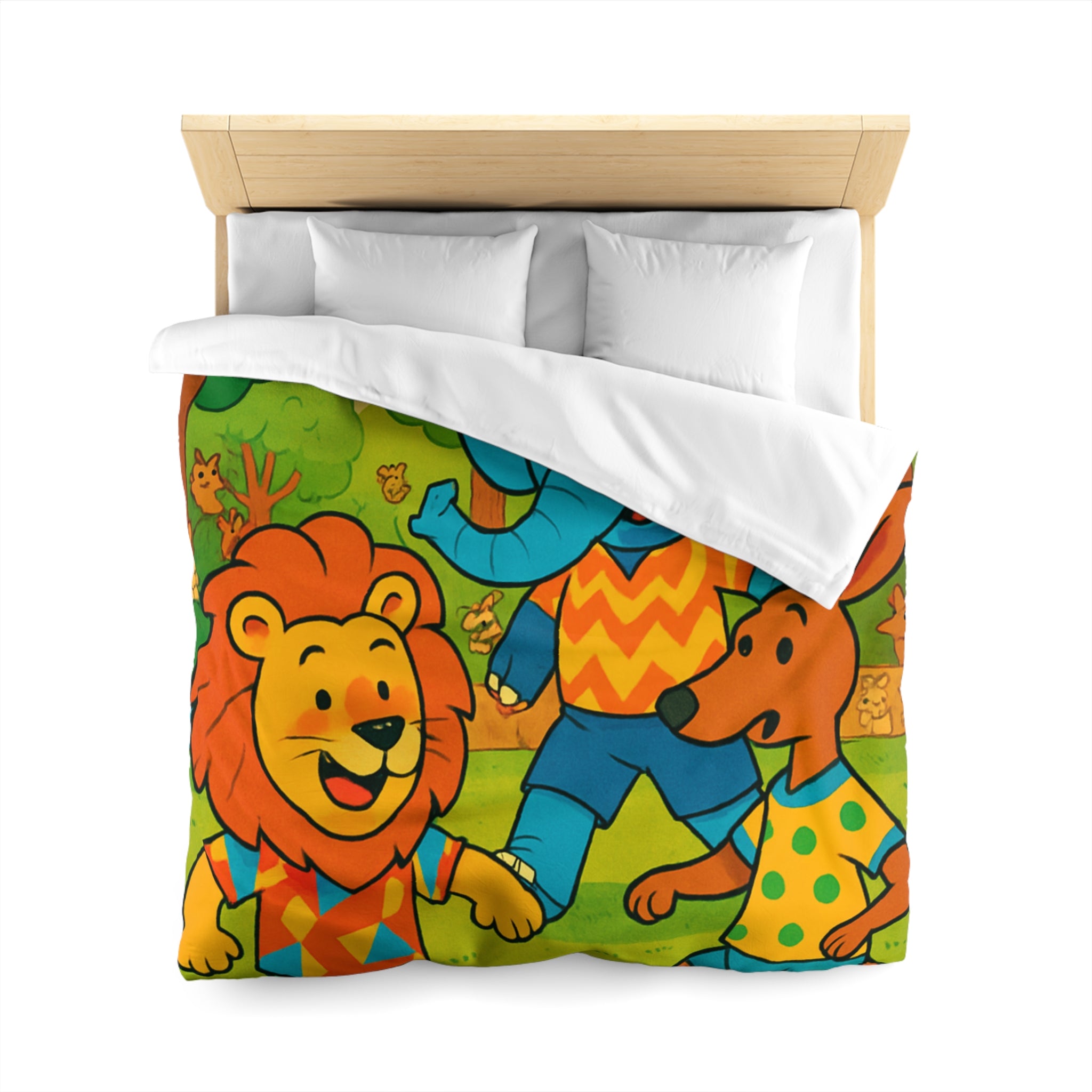 Housse de Couette Microfibre Motif Créatif Original Style Contemporain Chambre Élégante