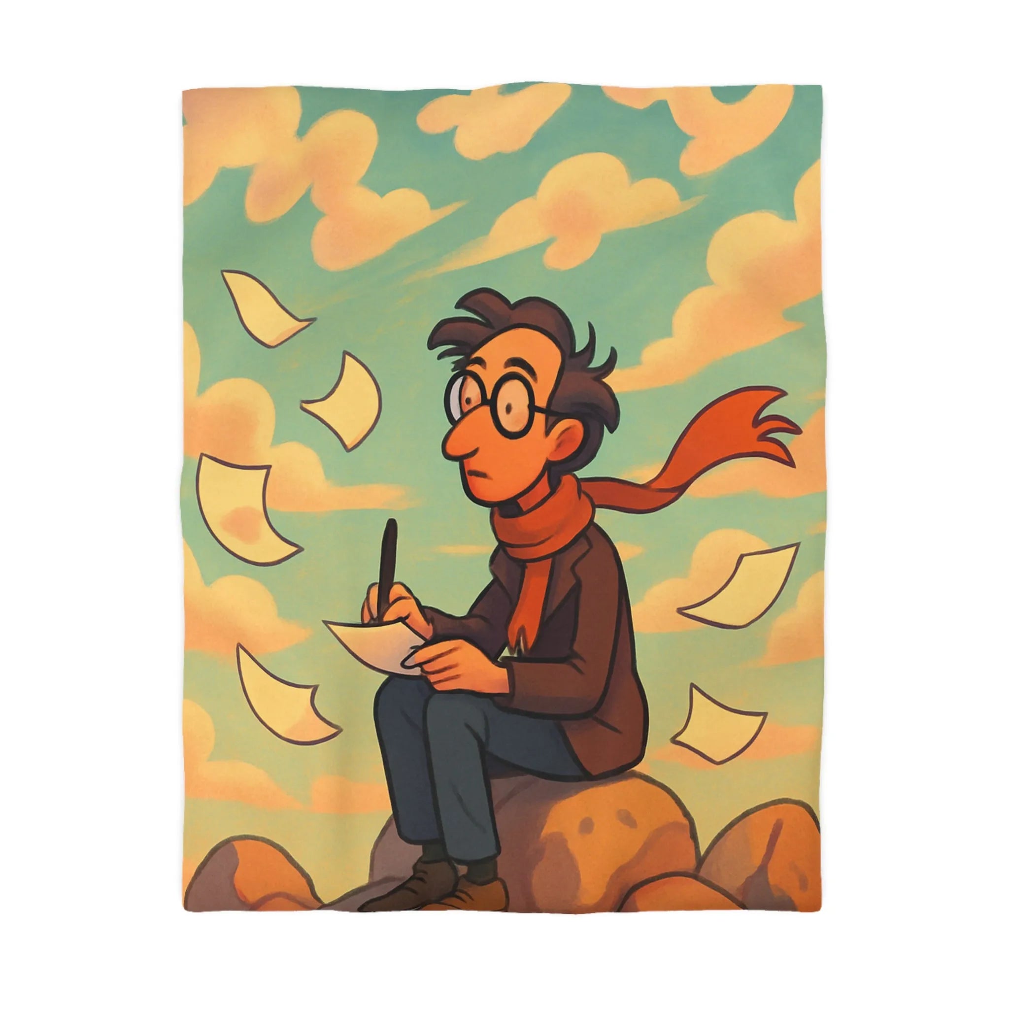 Housse de Couette Microfibre Art Graphique Contemporain Style Décoratif Chambre Tendance