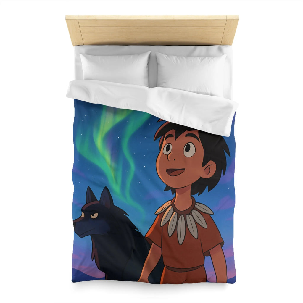 Housse de Couette Microfibre Art Graphique Contemporain Style Décoratif Chambre Tendance