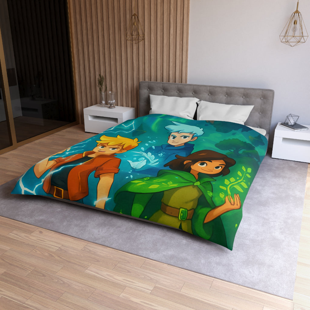 Housse de Couette Microfibre Design Artistique Moderne Décoration Chambre Confort Premium