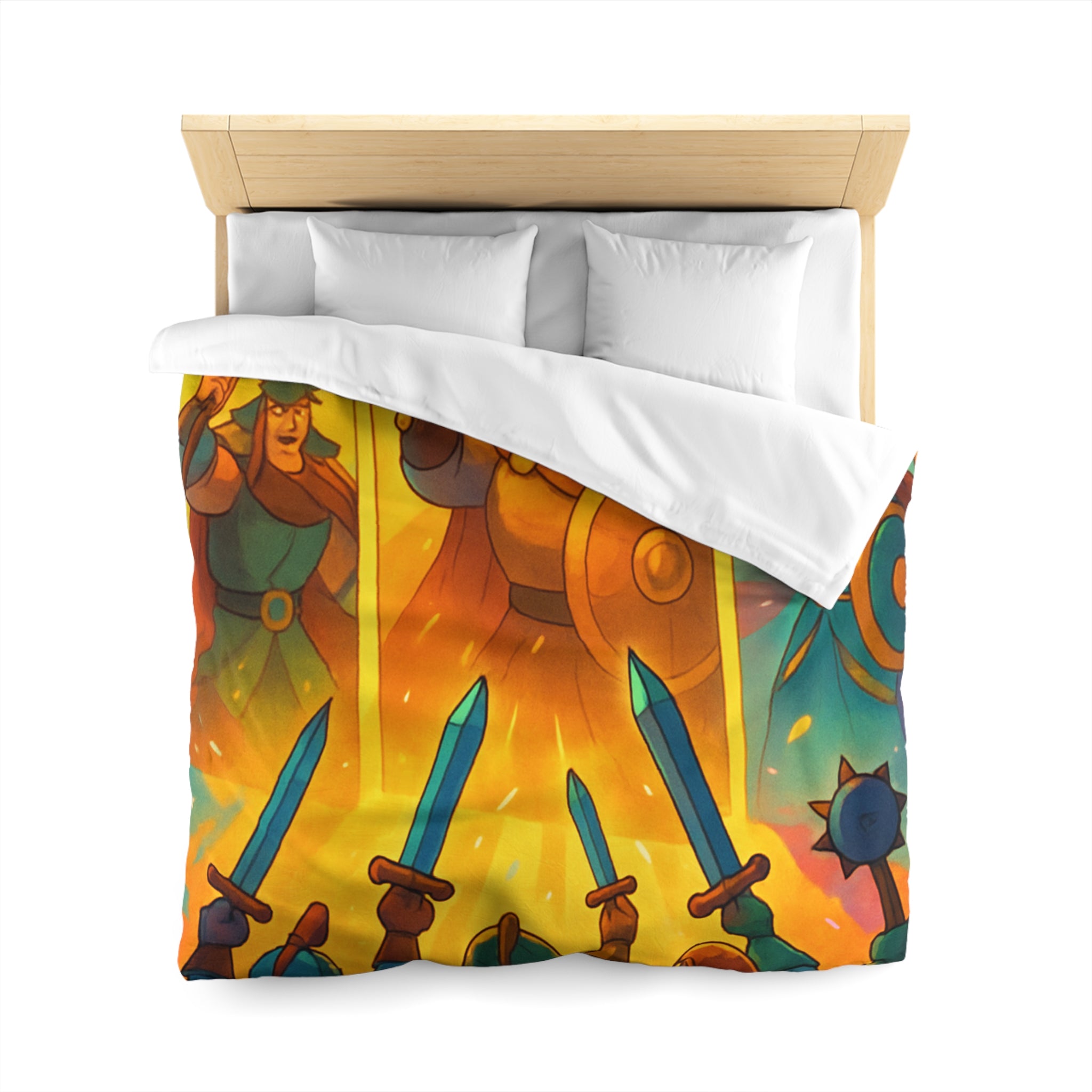 Housse de Couette Microfibre Motif Créatif Original Style Contemporain Chambre Élégante