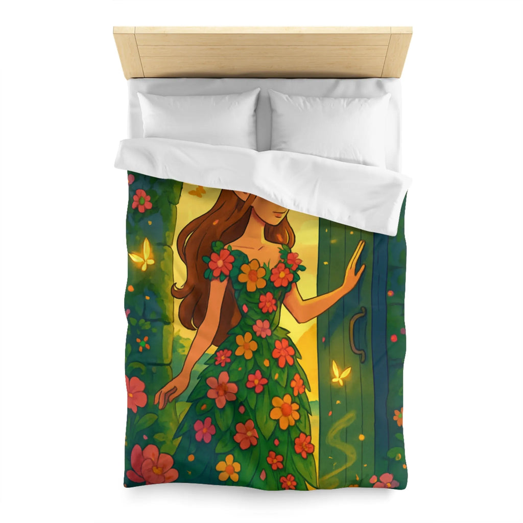 Élégante Housse Floral Elfique Inspirée par la Beauté Enchantée de la Nature Mystique