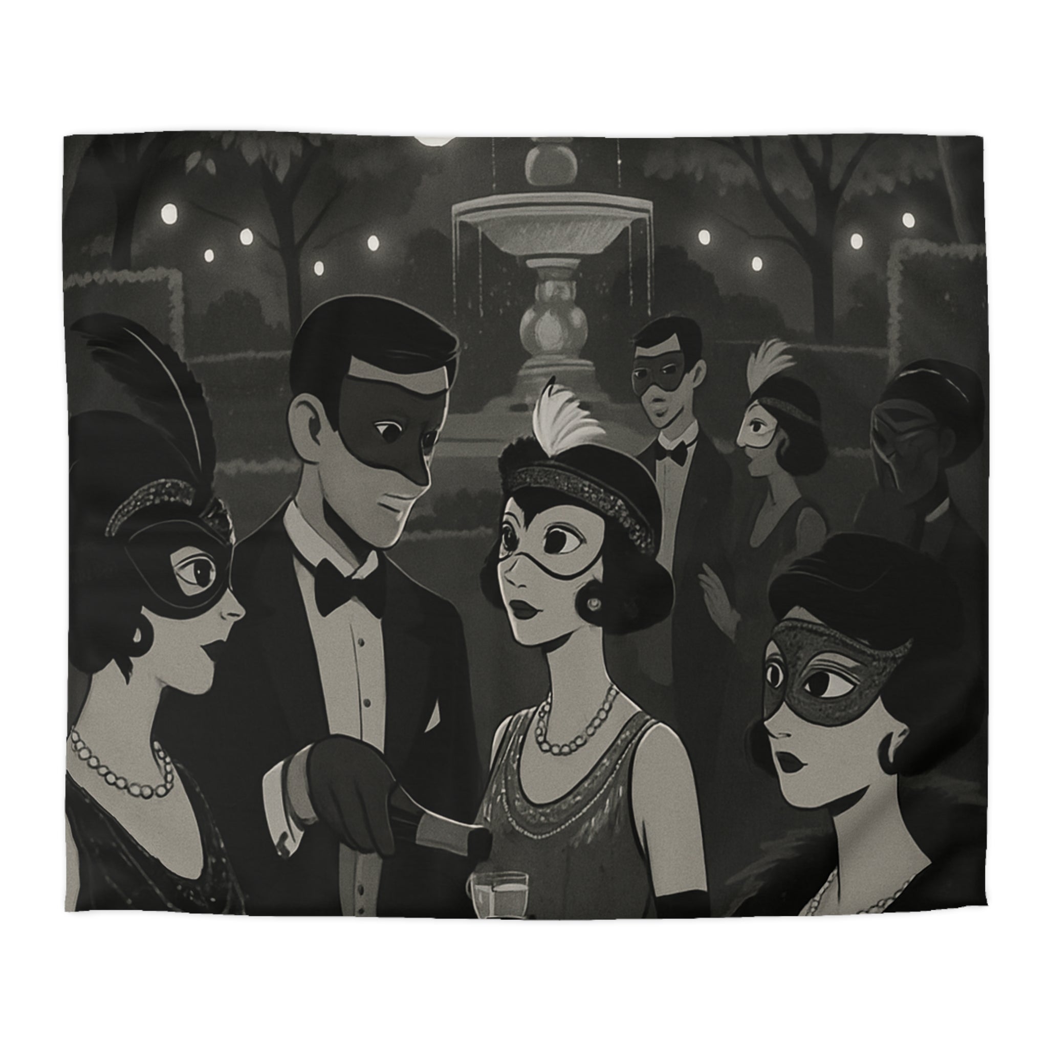 Housse de Couette Microfibre Motif Créatif Original Style Contemporain Chambre Élégante