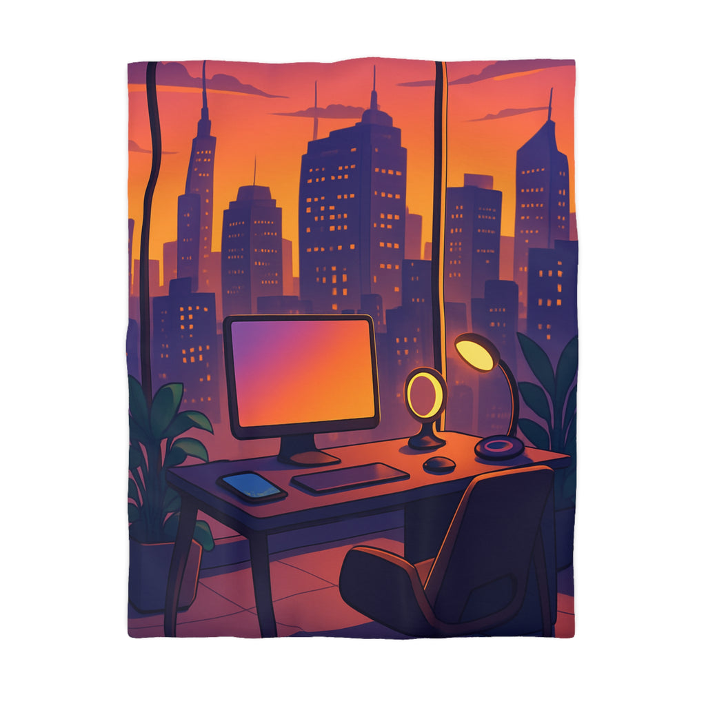 Housse de Couette Microfibre Design Artistique Moderne Décoration Chambre Confort Premium