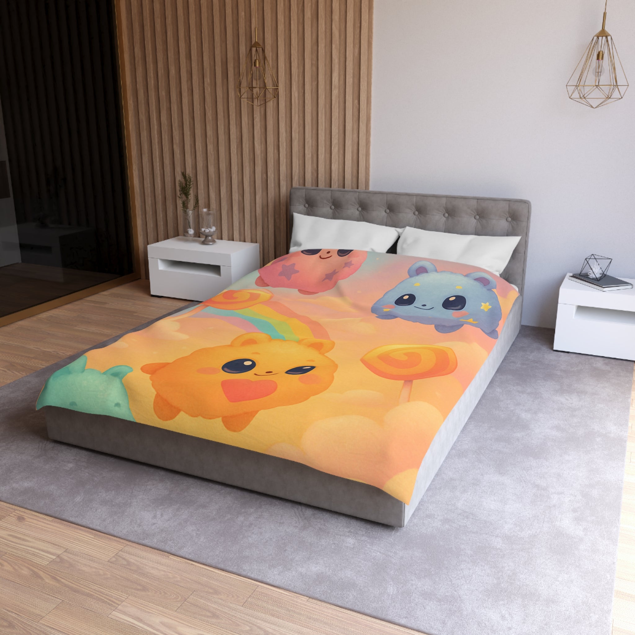 Housse de Couette Microfibre Design Artistique Moderne Décoration Chambre Confort Premium