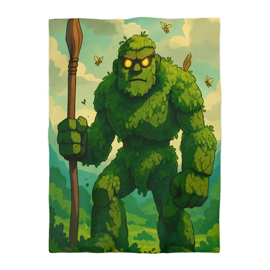 Housse de Couette avec Géant de Feuillage et Abeilles, Ambiance Fantaisiste Naturelle