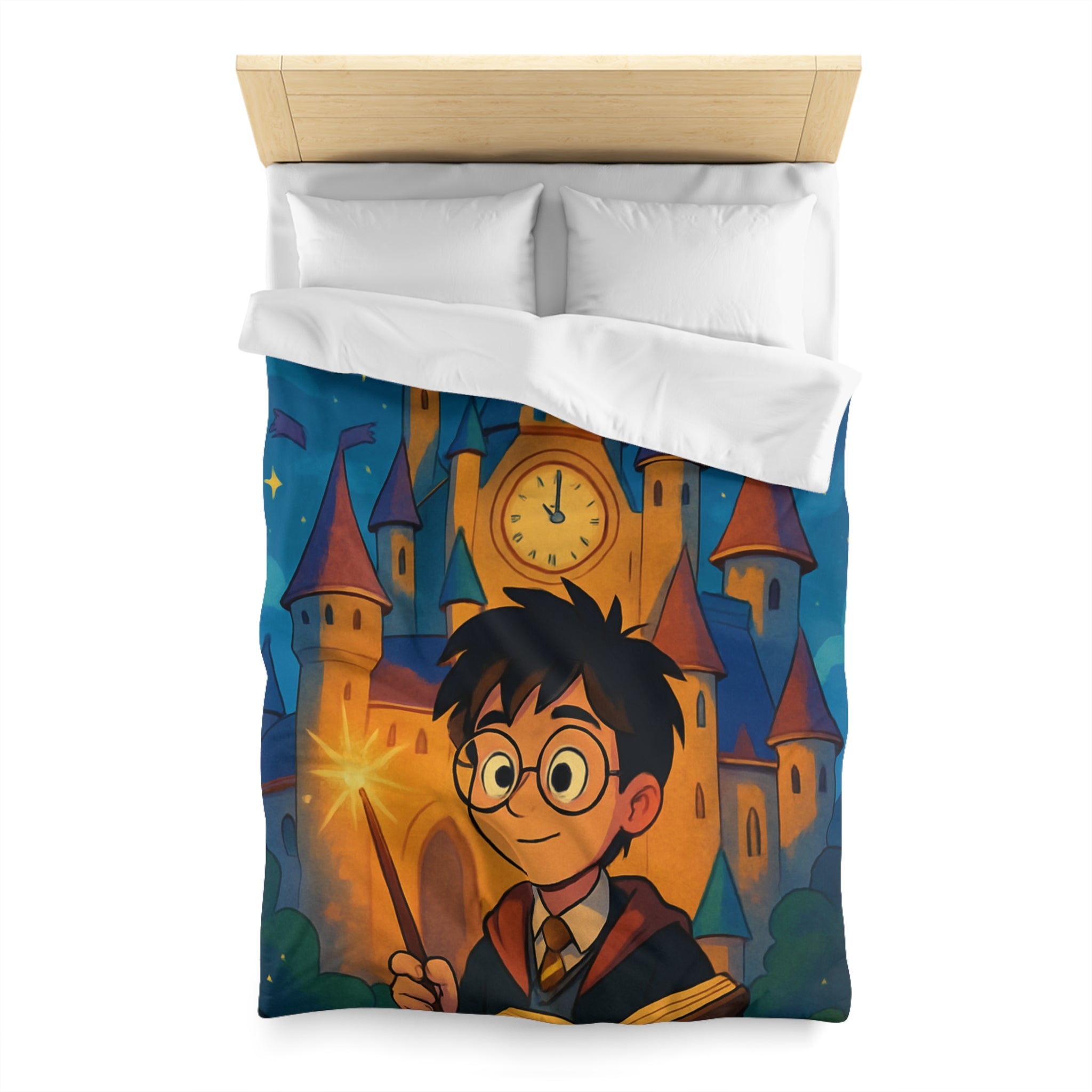 Housse de Couette Microfibre Motif Créatif Original Style Contemporain Chambre Élégante