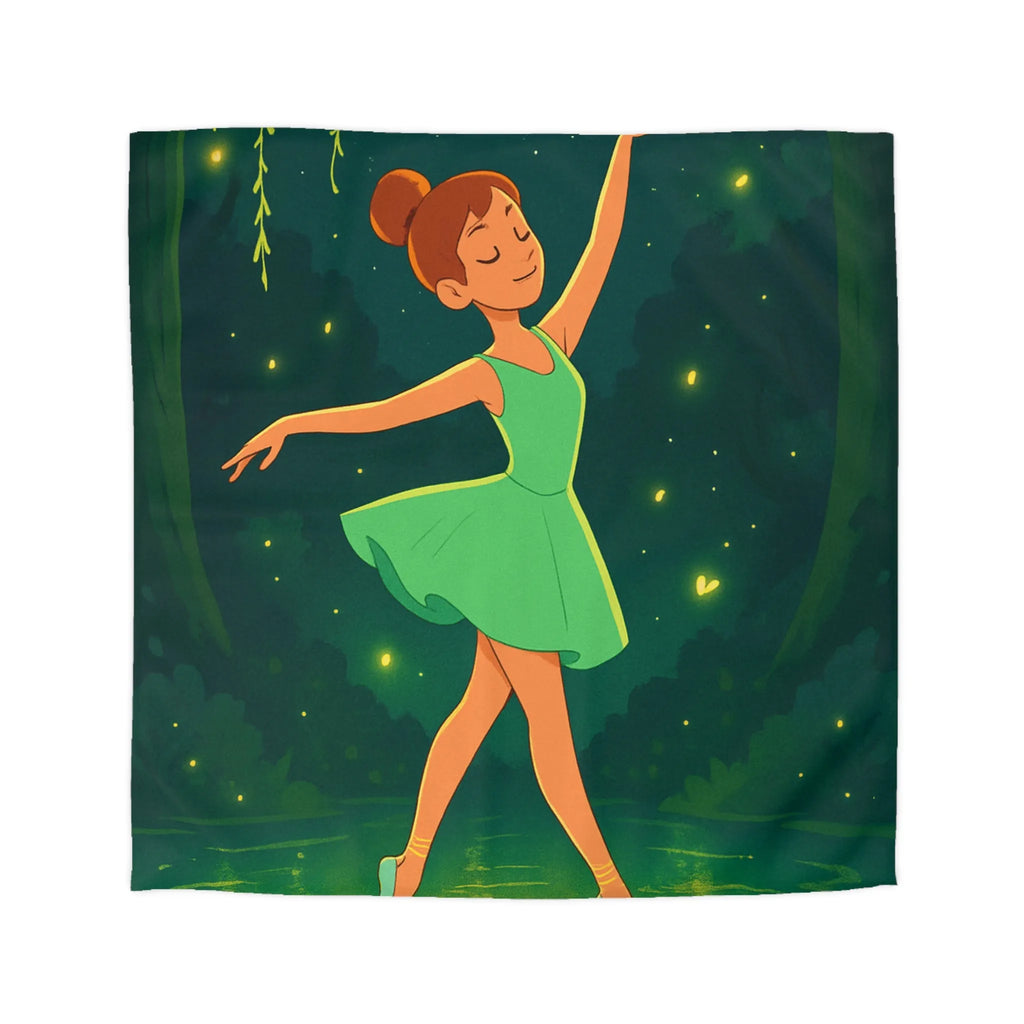 Housse de couette danseuse élégante forêt magique avec lucioles féeriques illuminées