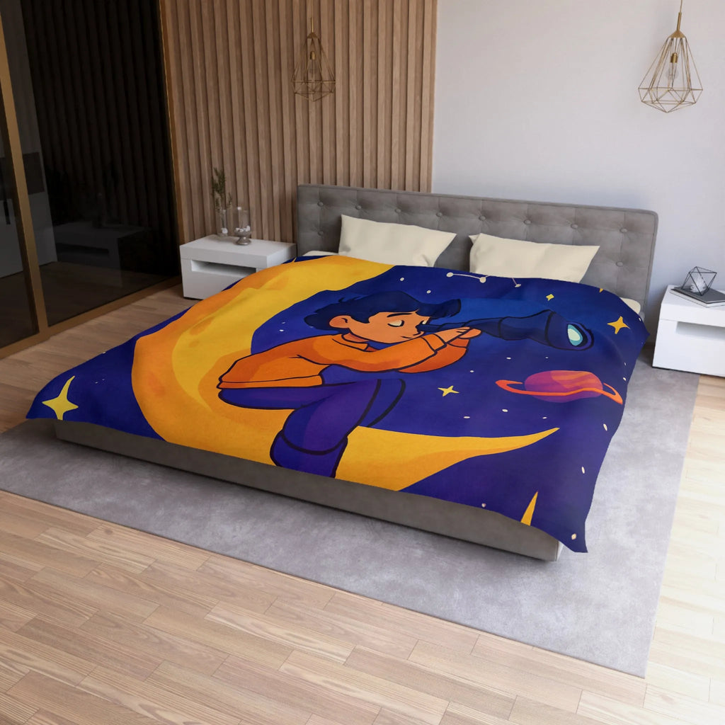 Envolez-vous avec notre housse de couette étoilée rêveuse et colorée pour enfants