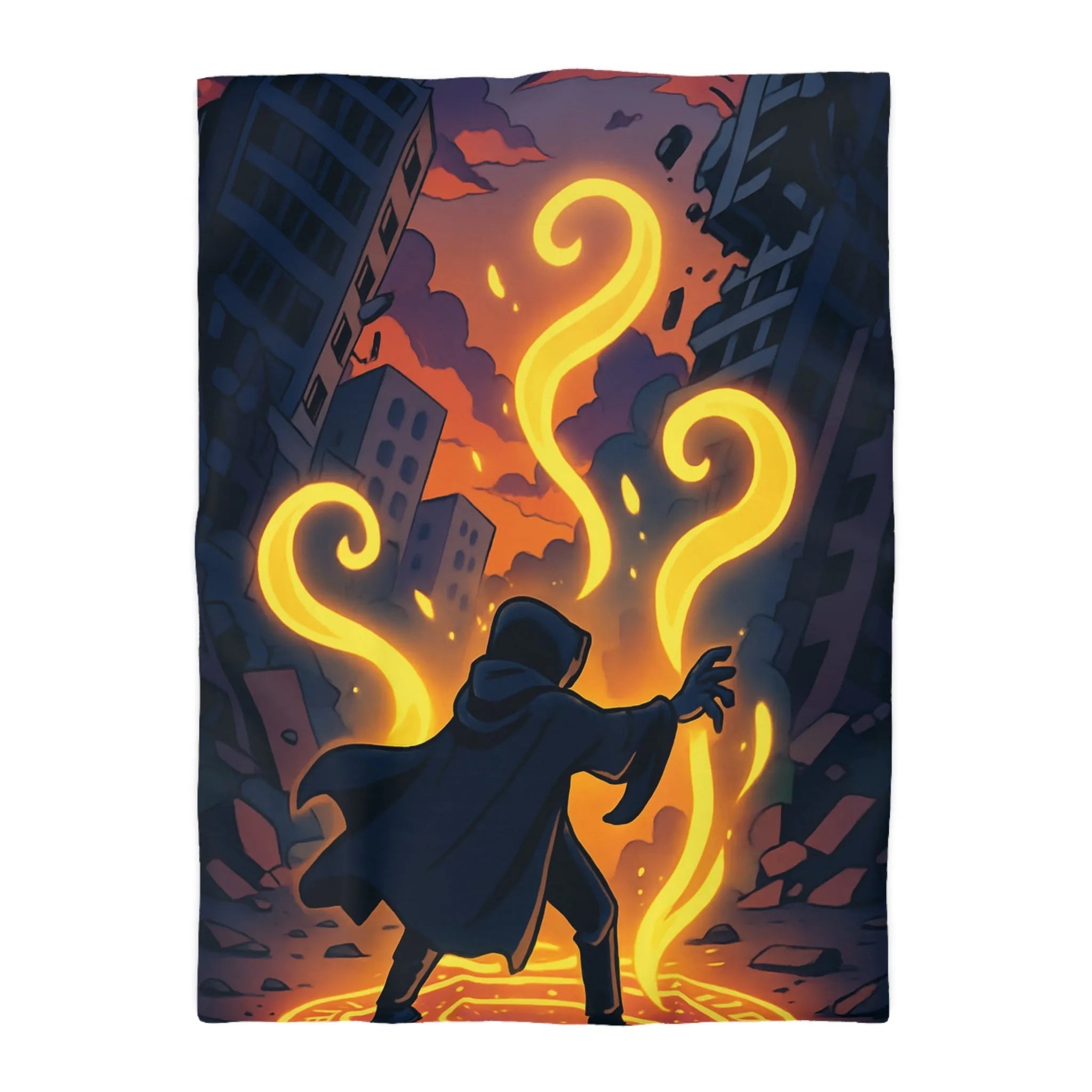 Housse de Couette Microfibre Art Graphique Contemporain Style Décoratif Chambre Tendance