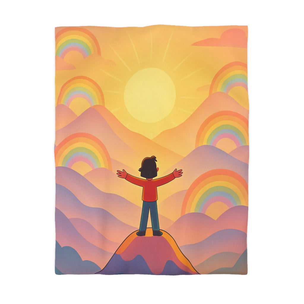 Housse de Couette Microfibre Art Graphique Contemporain Style Décoratif Chambre Tendance