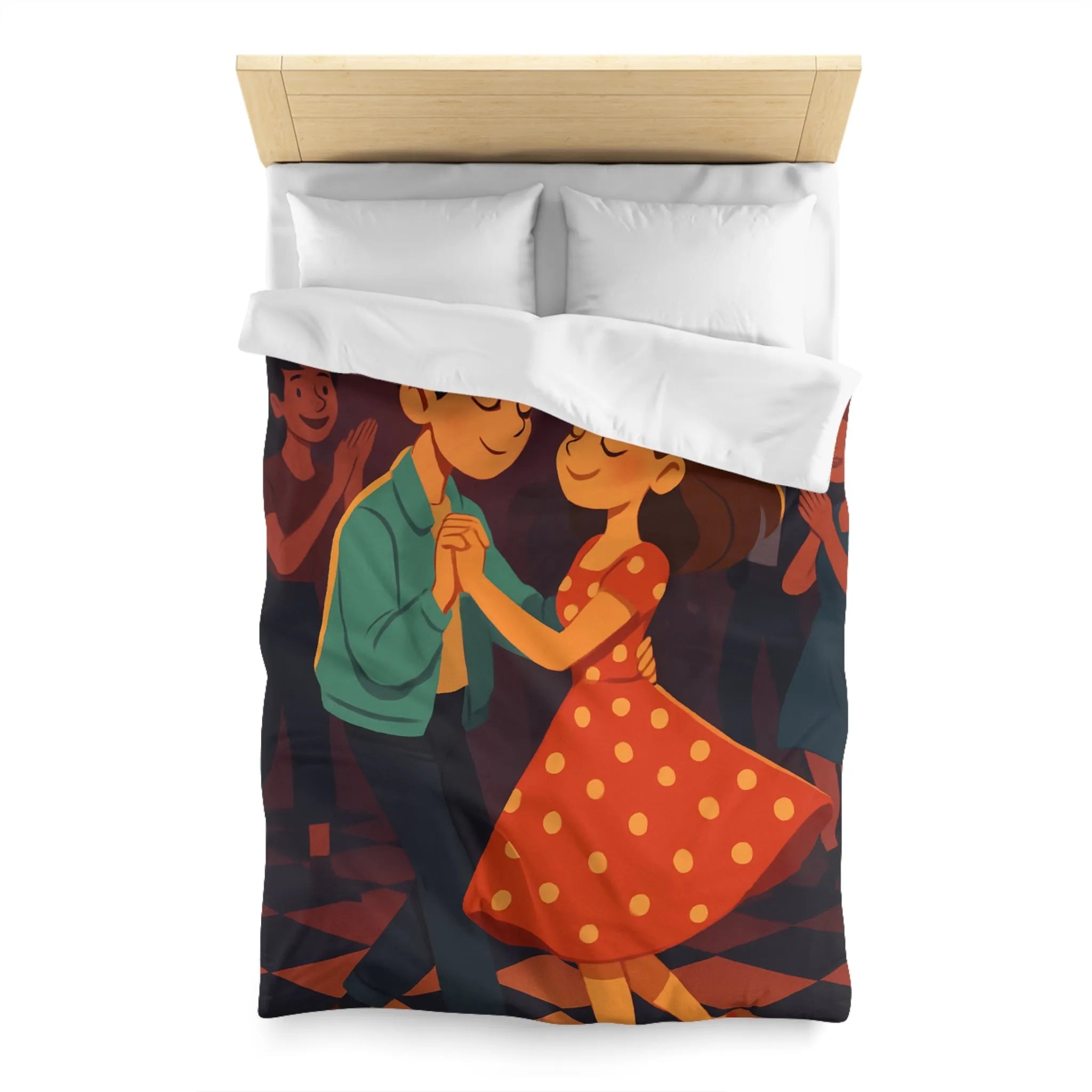 Housse de Couette Microfibre Art Graphique Contemporain Style Décoratif Chambre Tendance