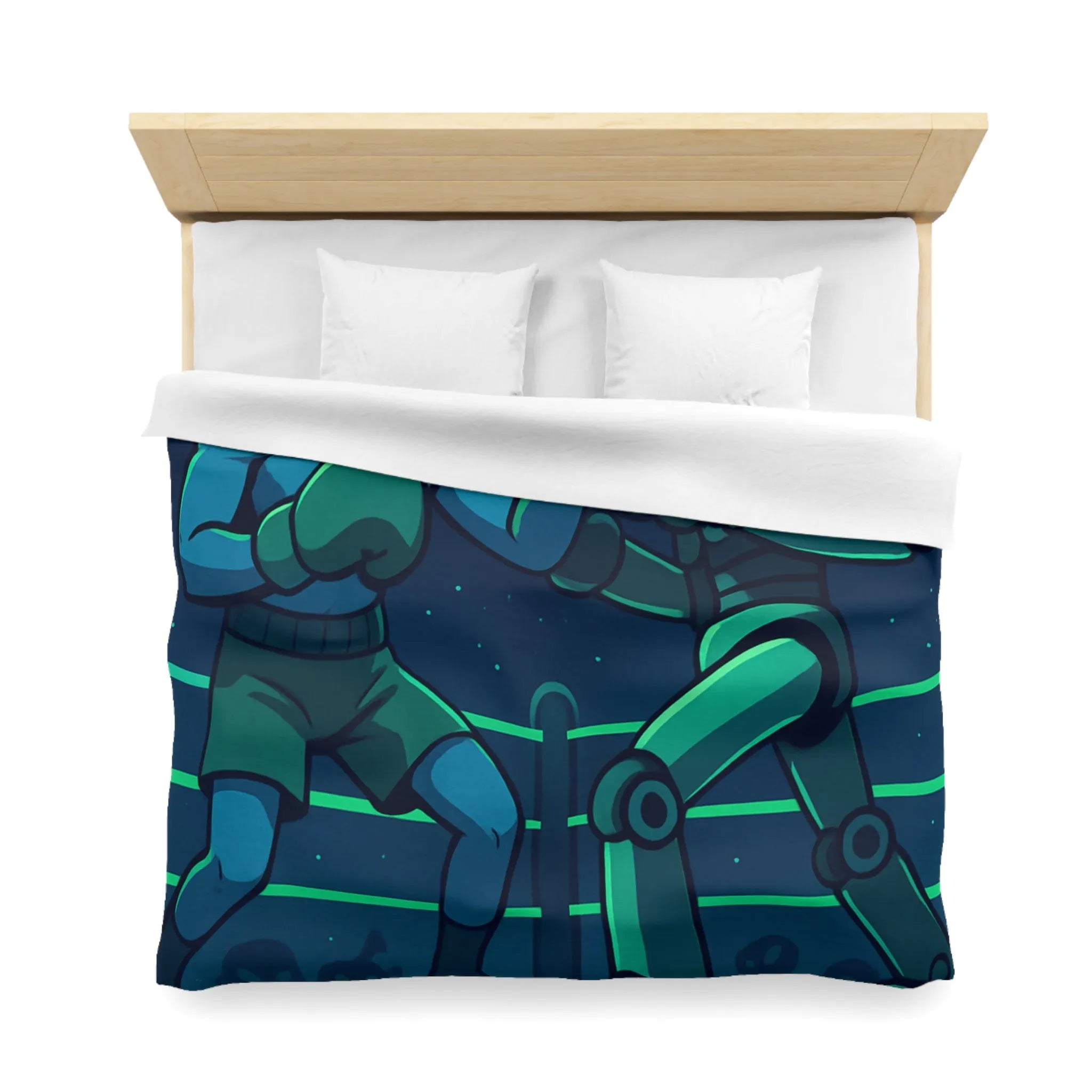 Housse de Couette Microfibre Art Graphique Contemporain Style Décoratif Chambre Tendance