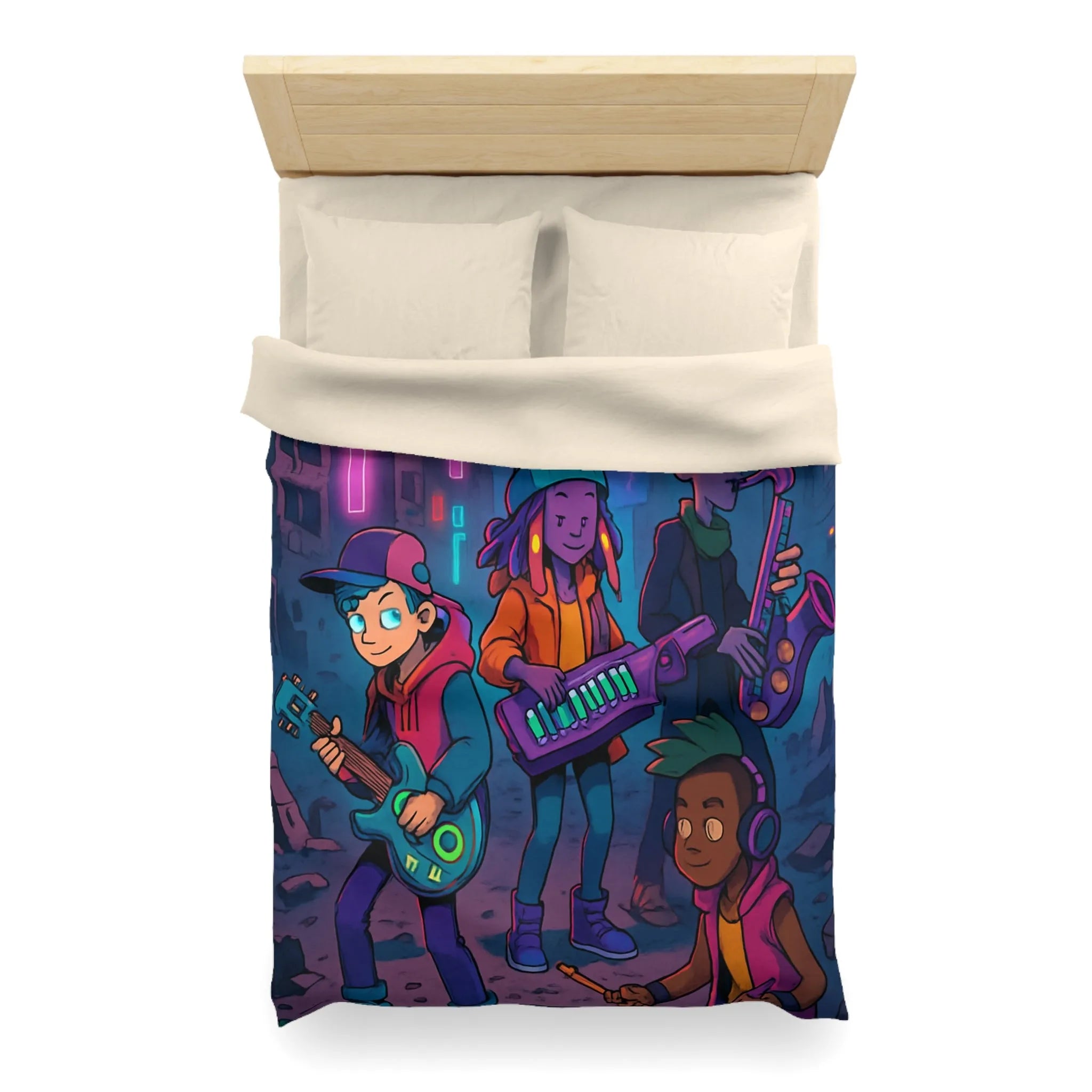 Housse de Couette Microfibre Création Artistique Moderne Design Exclusif Décoration Chambre