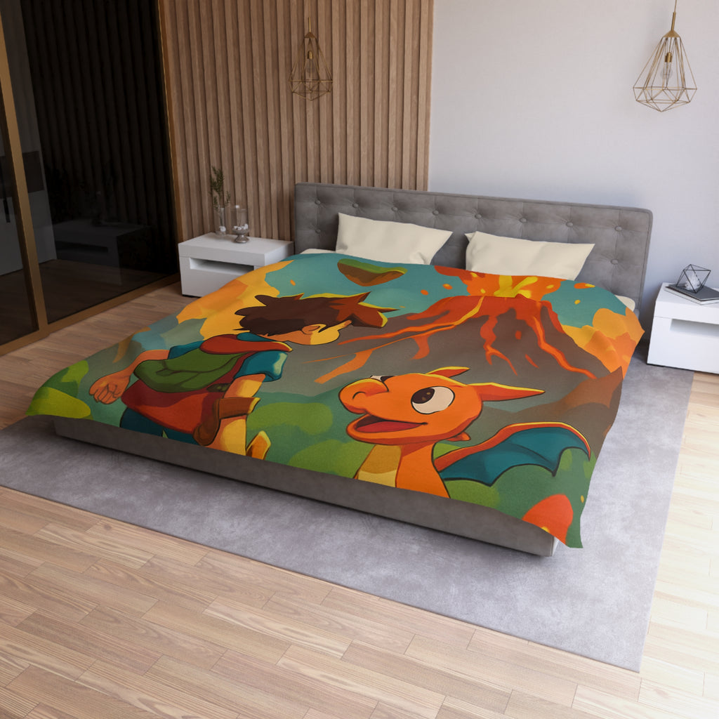 Housse de Couette Microfibre Motif Créatif Original Style Contemporain Chambre Élégante