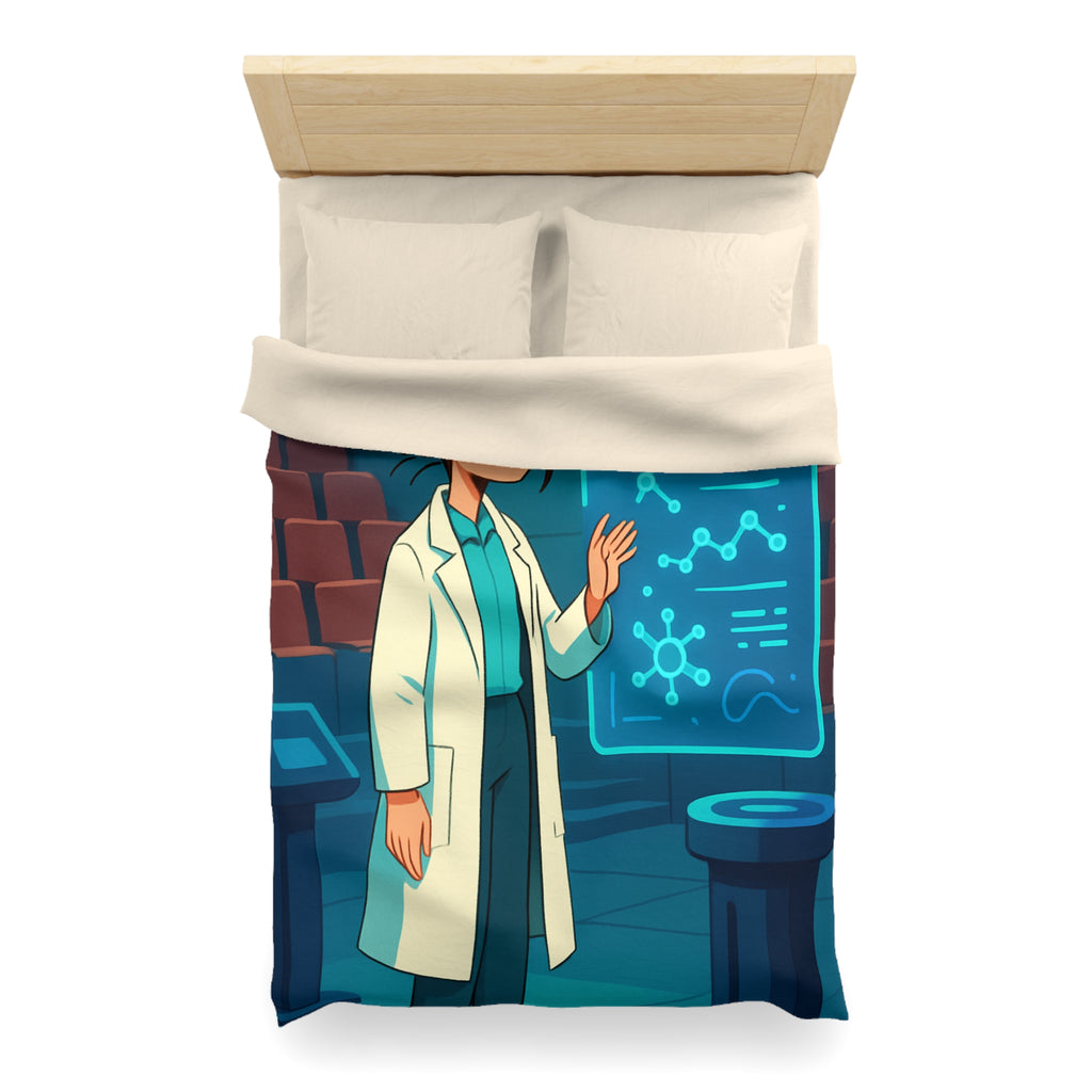 Housse de Couette Moderne avec Motif Futuriste et Design Scientifique Innovant