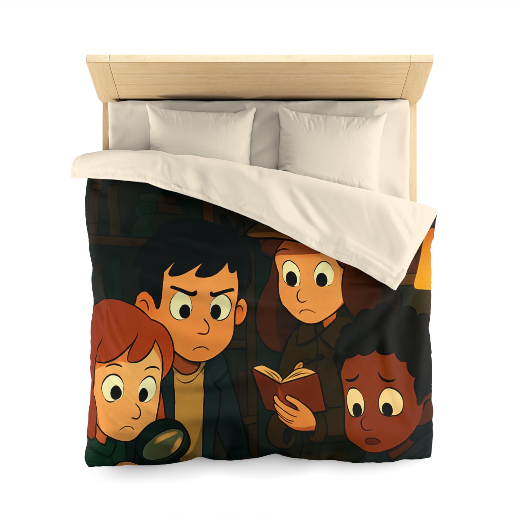 Housse de Couette Microfibre Motif Créatif Original Style Contemporain Chambre Élégante