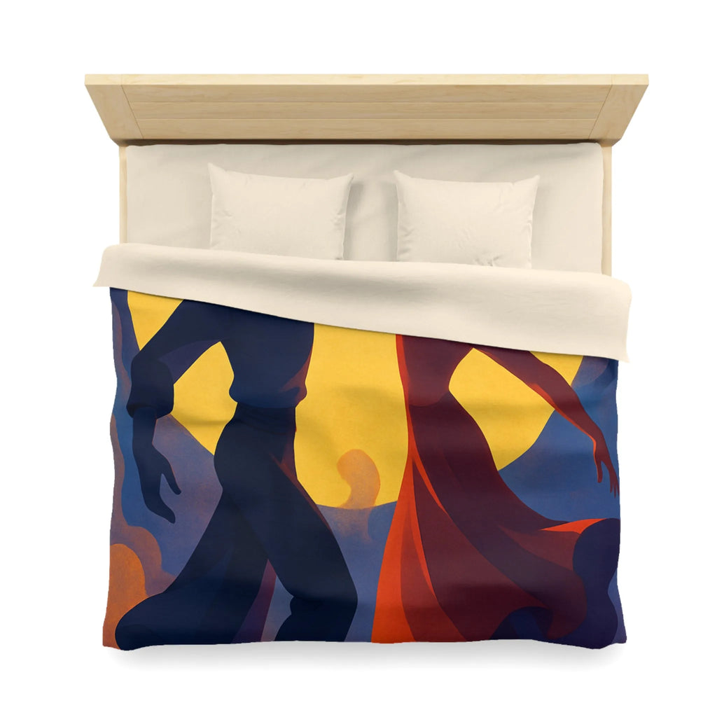 Envoûtante danse romantique sous une pleine lune lumineuse pour votre chambre élégante