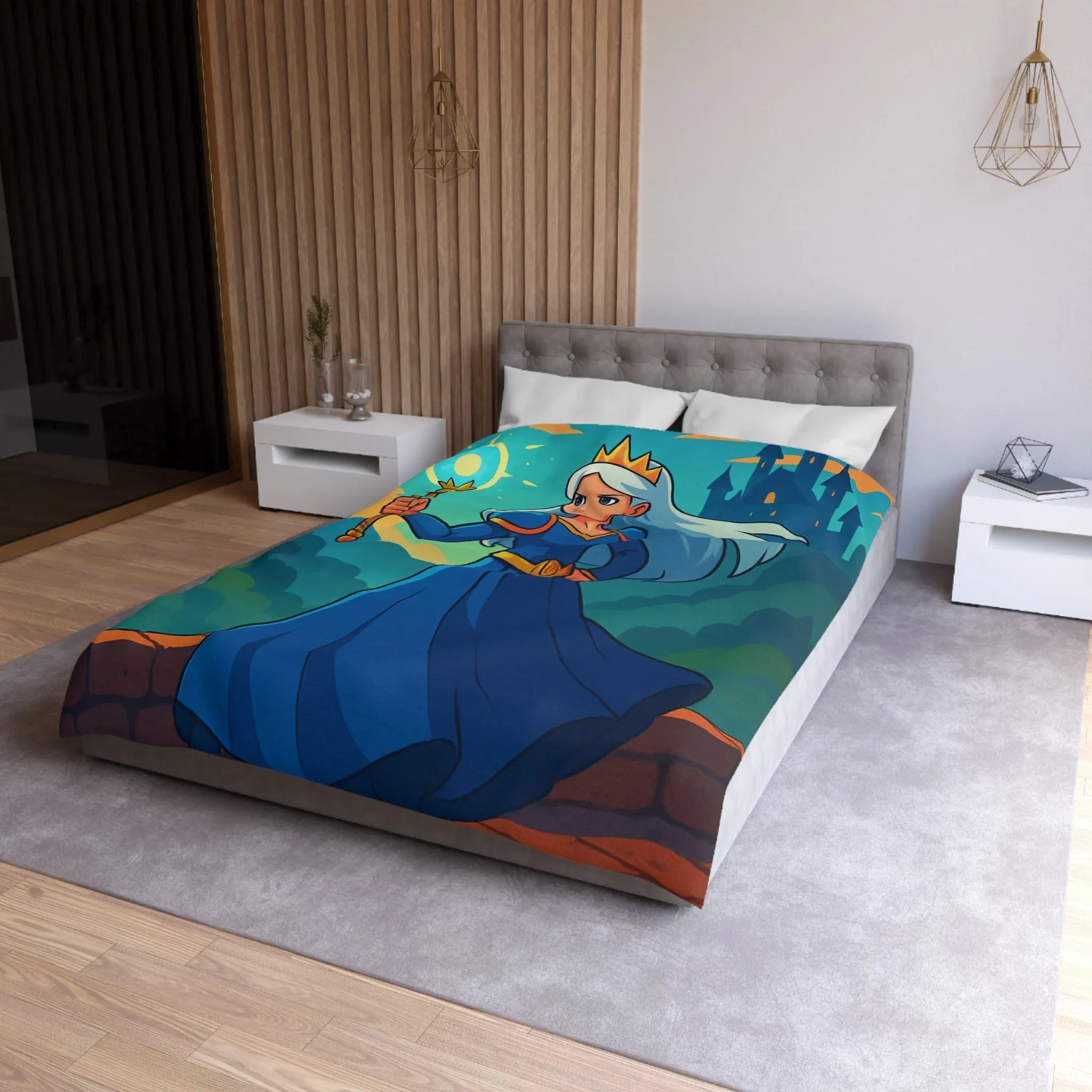 Housse de Couette Microfibre Art Graphique Contemporain Style Décoratif Chambre Tendance