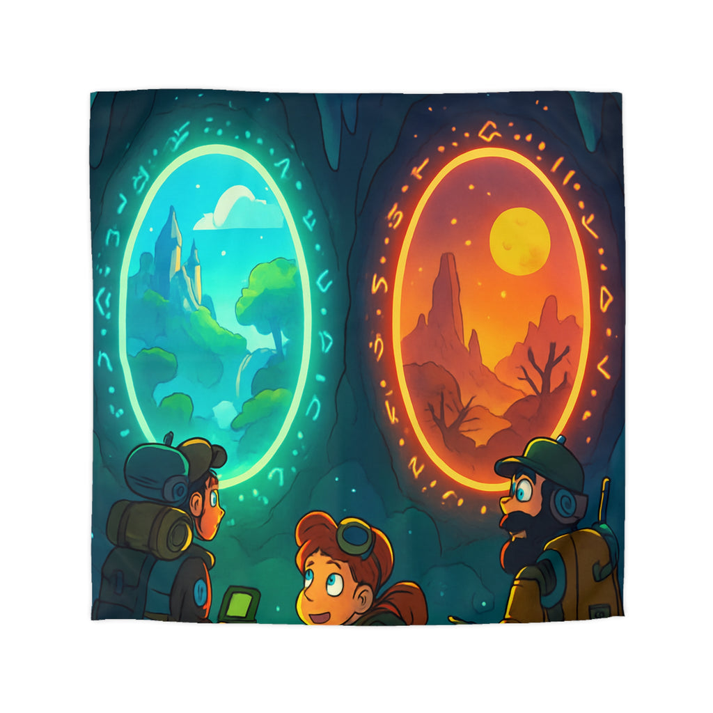 Housse de Couette Microfibre Design Artistique Moderne Décoration Chambre Confort Premium