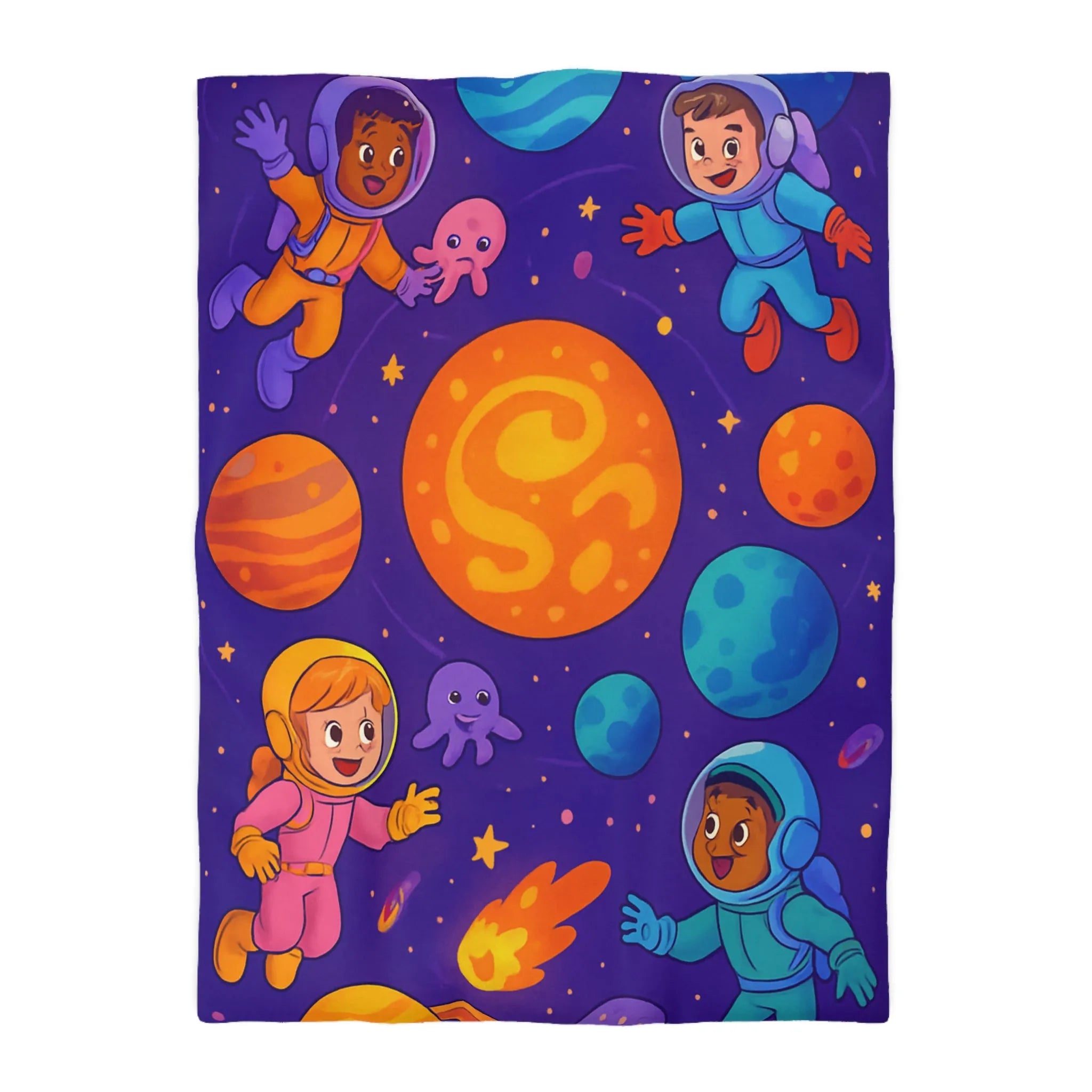 Housse de Couette Microfibre Art Graphique Contemporain Style Décoratif Chambre Tendance