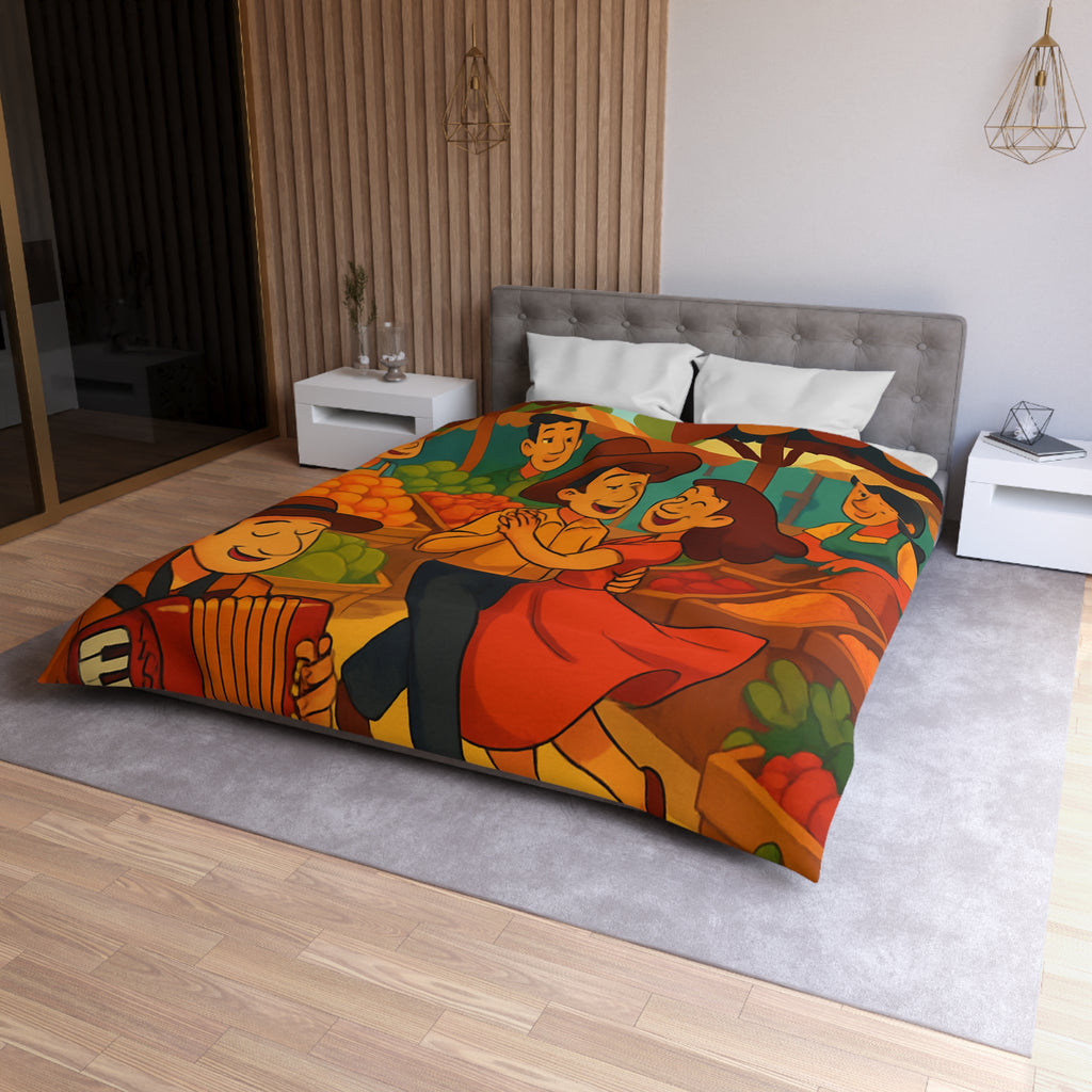 Housse de Couette Microfibre Design Artistique Moderne Décoration Chambre Confort Premium