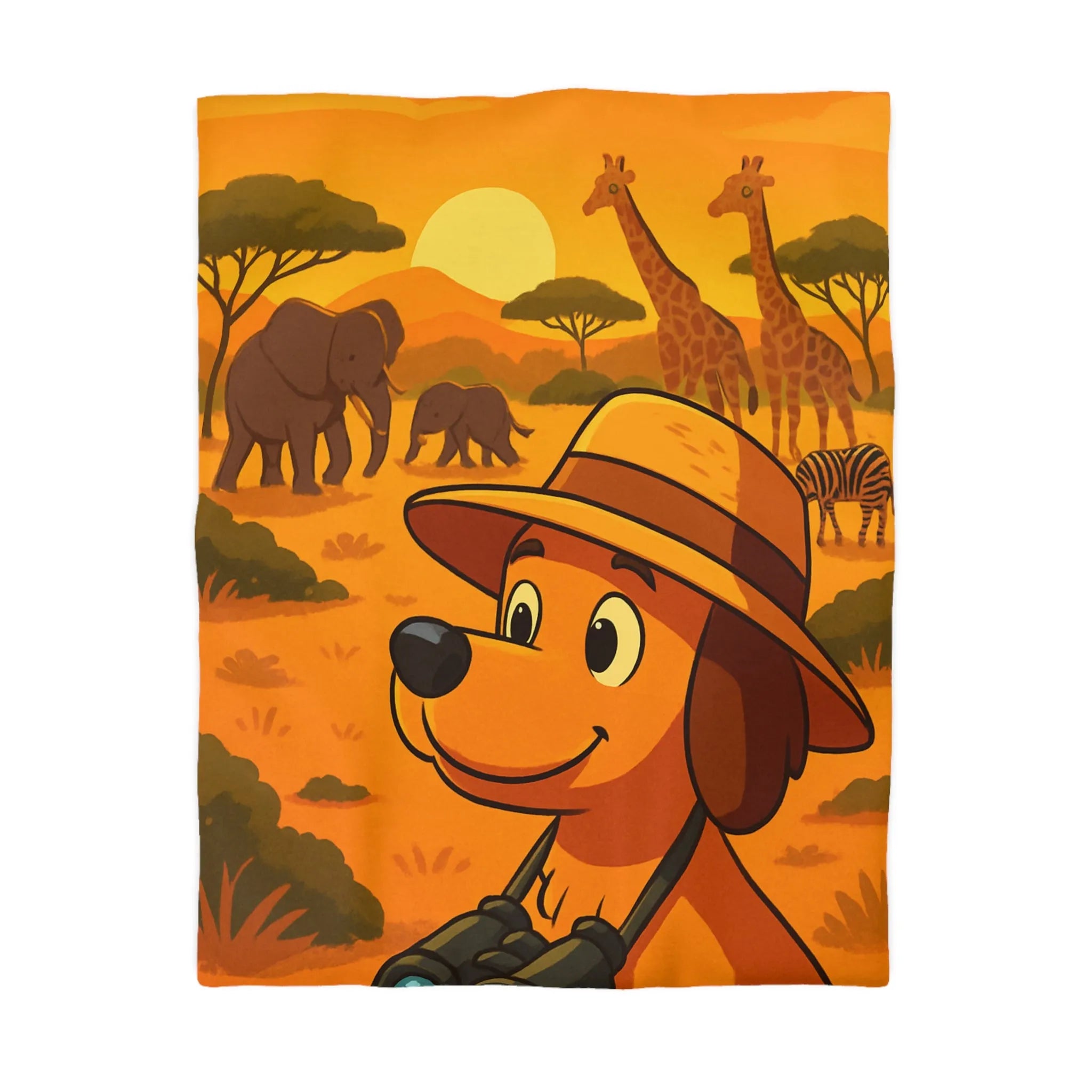 Explorez l'Afrique avec chien mignon et paysages magnifiques pour enfants aventureux