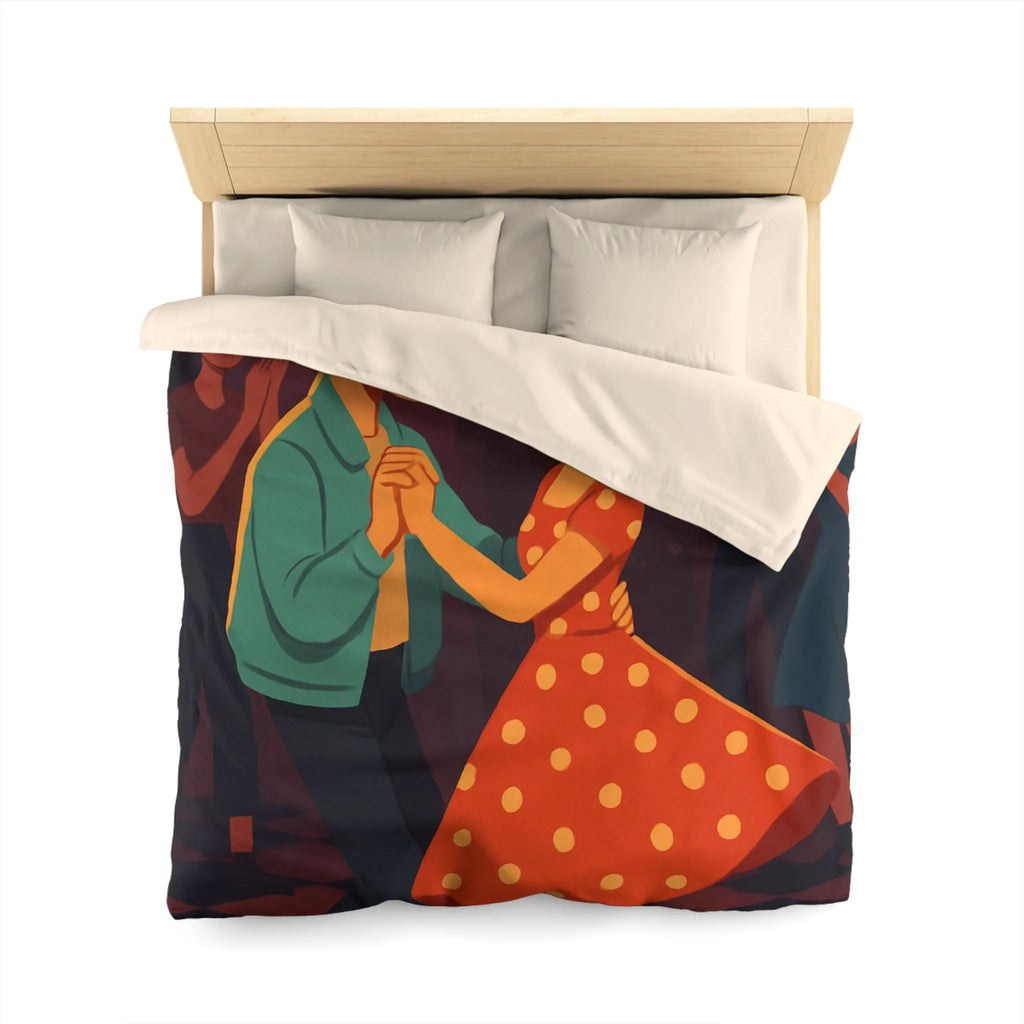 Housse de Couette Microfibre Art Graphique Contemporain Style Décoratif Chambre Tendance