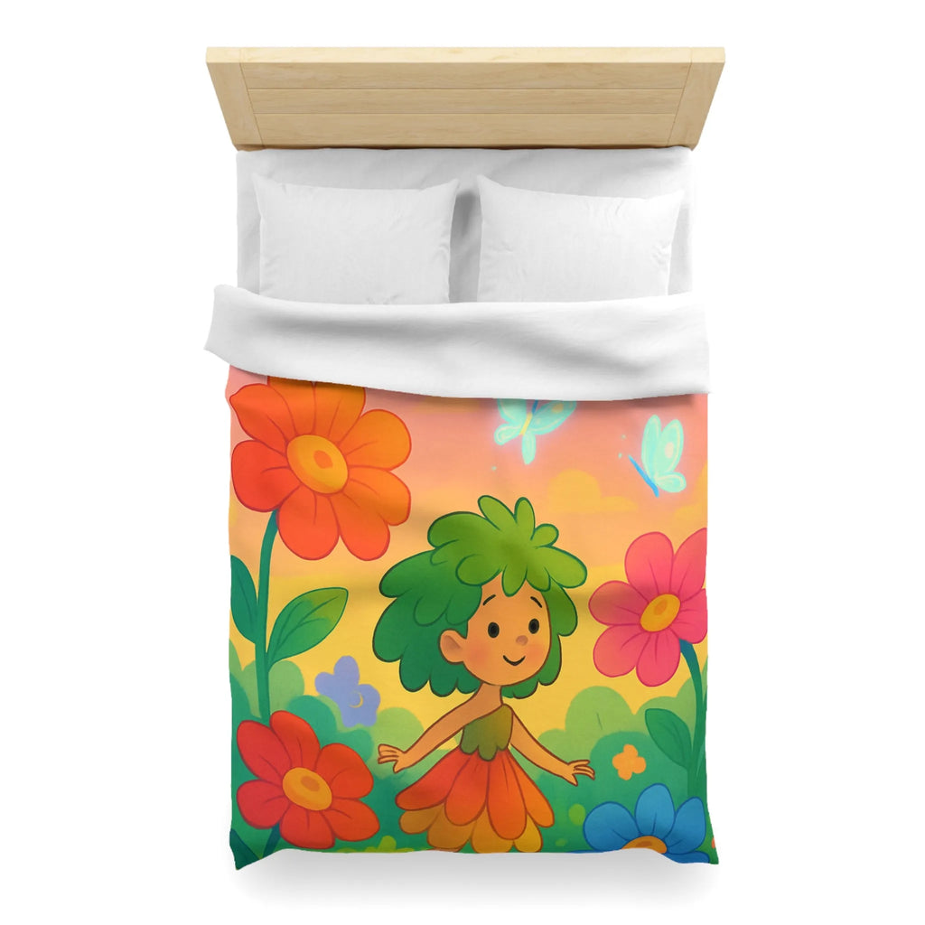 Enchantement floral coloré avec nuages et papillons parfait pour chambre d'enfant rêveuse