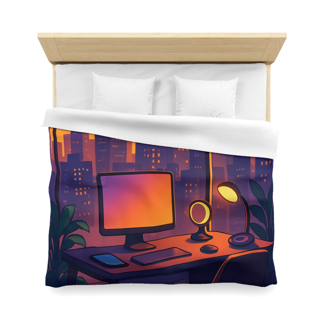 Housse de Couette Microfibre Design Artistique Moderne Décoration Chambre Confort Premium