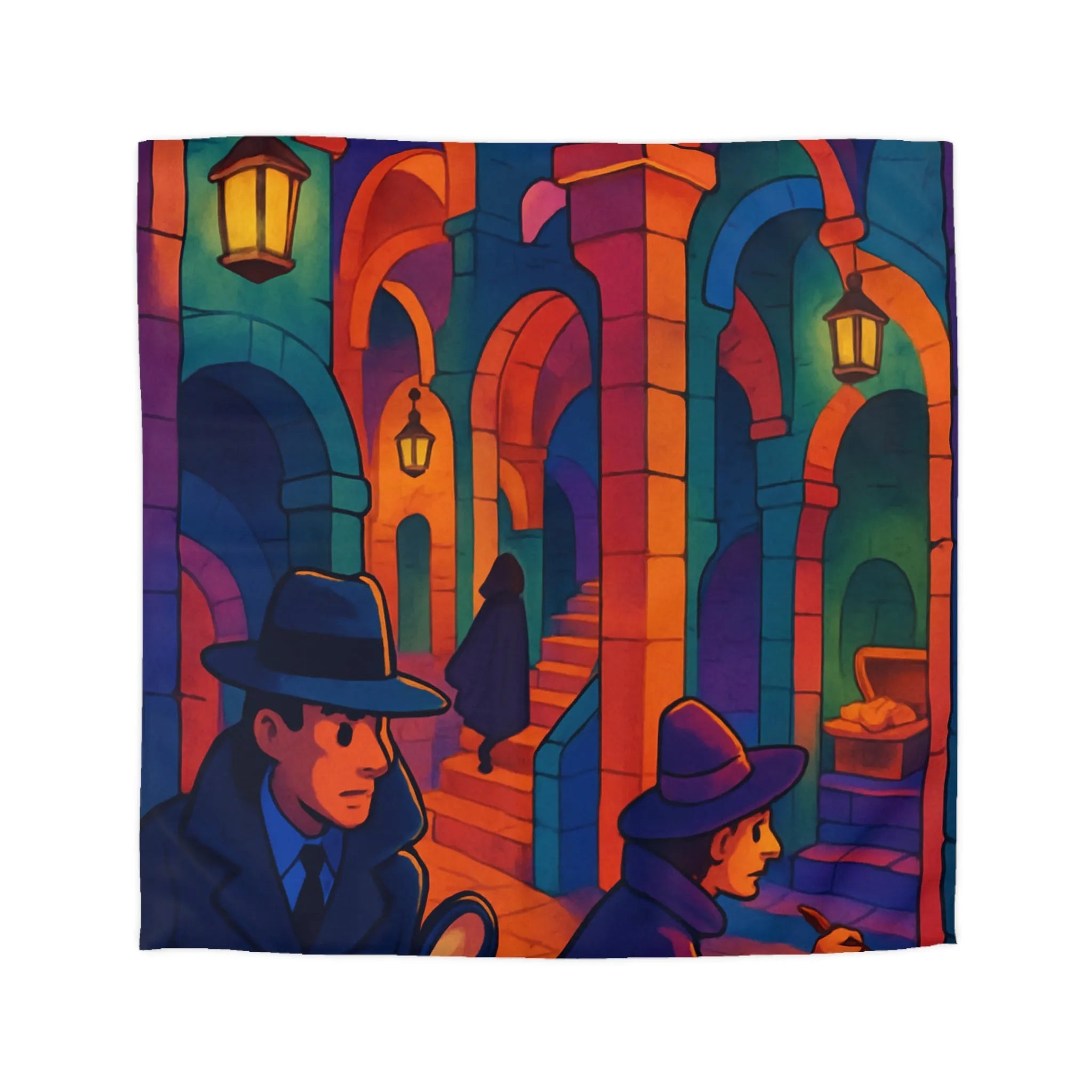 Housse de Couette Microfibre Art Graphique Contemporain Style Décoratif Chambre Tendance