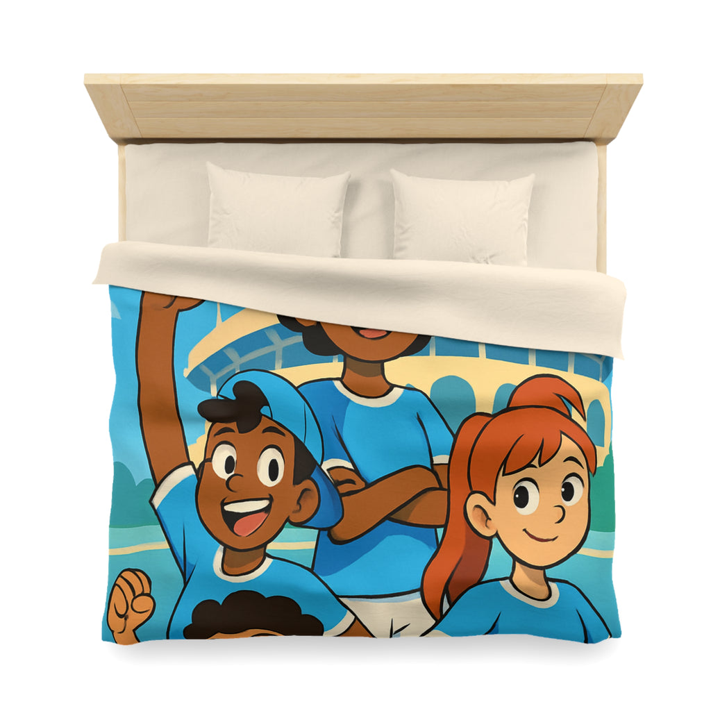 Housse de Couette Microfibre Illustration Unique Design Moderne Décoration Intérieure Raffinée