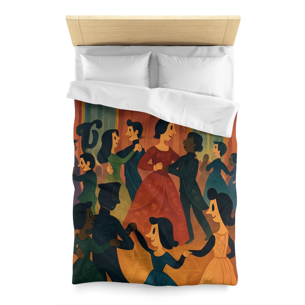 Élégant Bal de l'Époque Romantique dans une Splendeur de Couleurs Chaudes et Riche